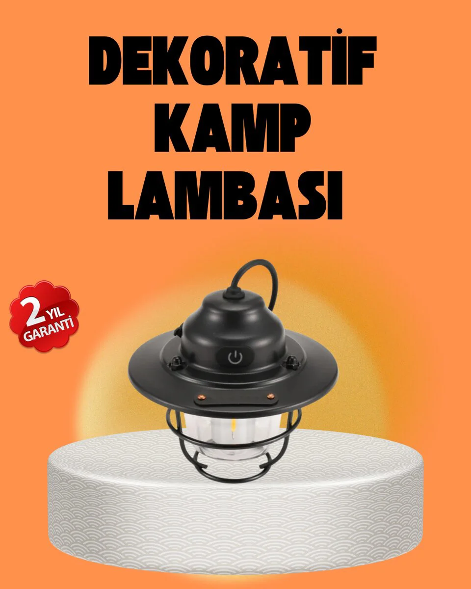 Çam Kozalağı Şekilli Retro Kamp Gece Lambası - Taşınabilir Kamp Işığı