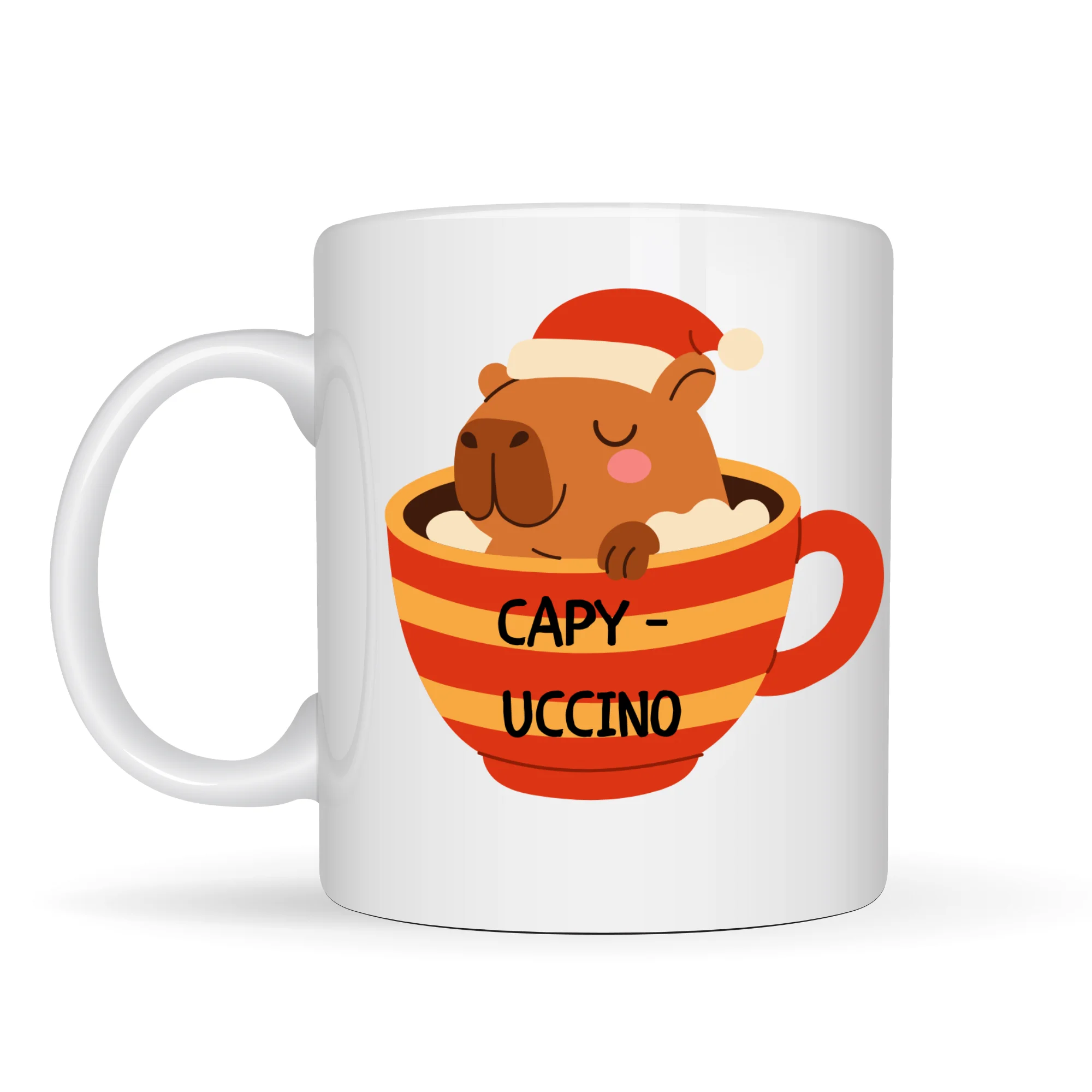 Northcity Capyccino Kapibara Tasarımlı Kupa Model 219 - Yılbaşı T