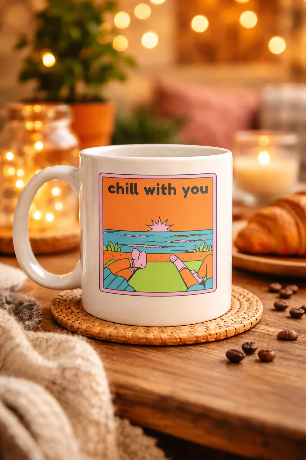 Northcity Chill With You Tasarımlı Porselen Kupa – Sıcacık Anlar 