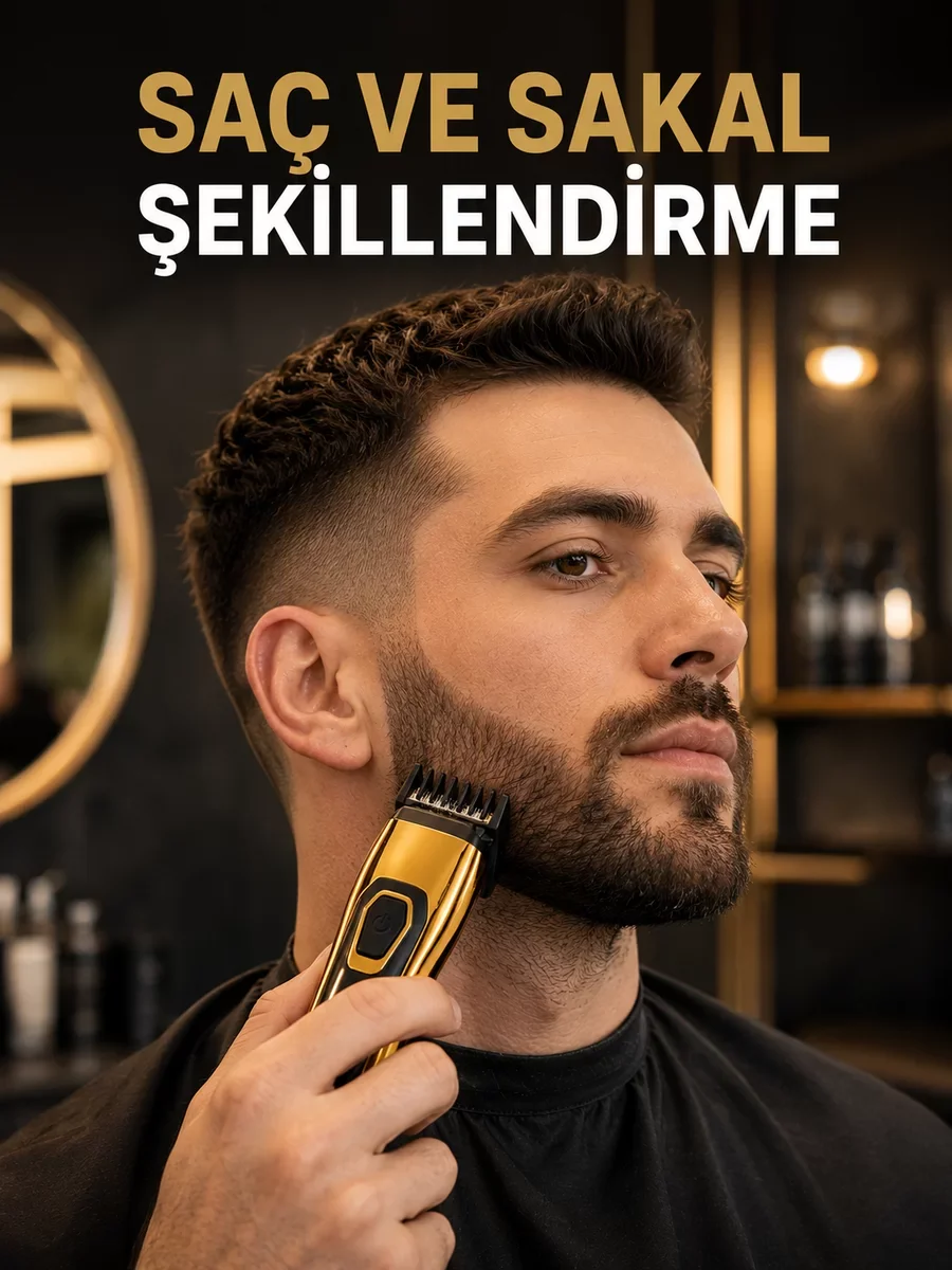 Çift Kademeli Güç Modlu Kablosuz Kişisel Bakım Seti - Sakal Tıraş Makinesi