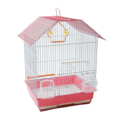 Northcity Çift Kapılı Pembe Kuş Kafesi - 34.5x28x46 Cm