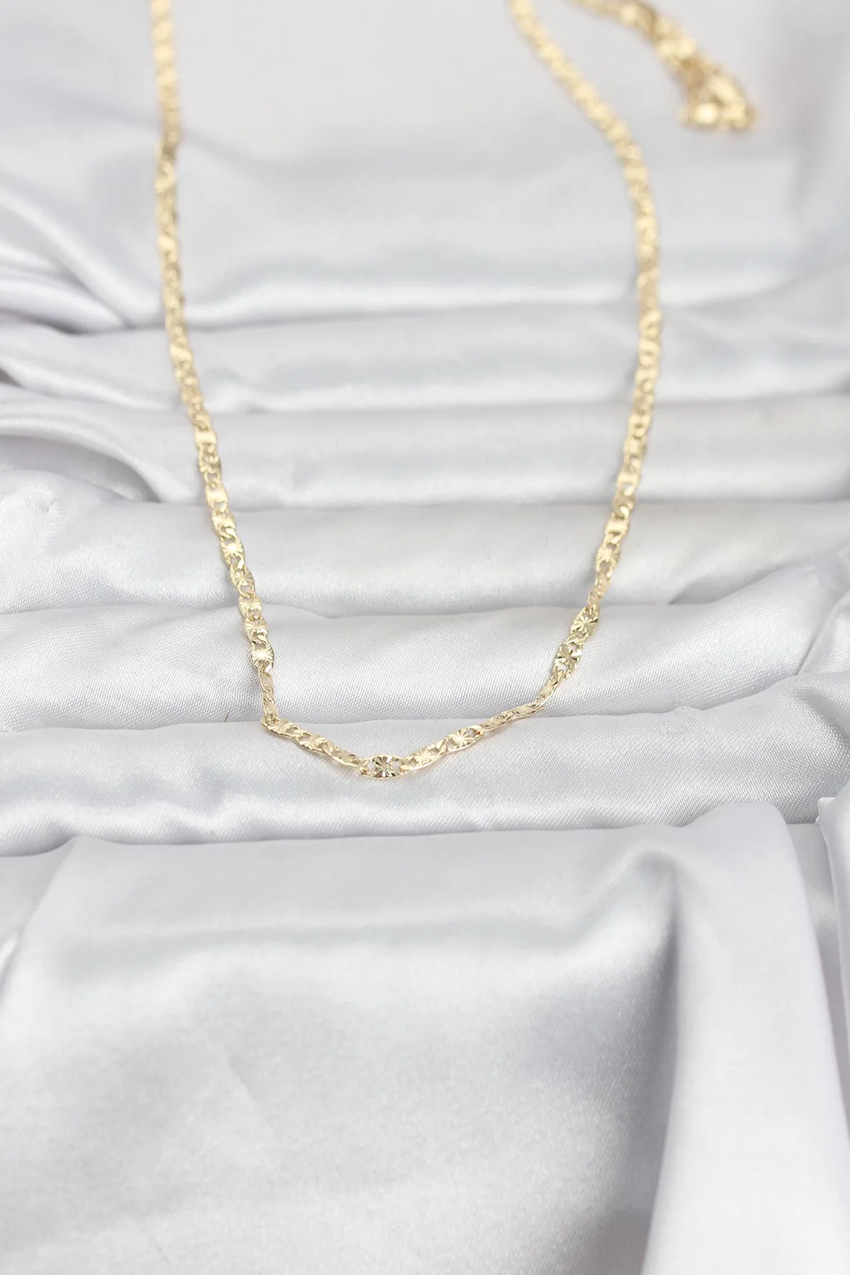 Northcity CM Lazer Zincirli Model 60 cm Kadın Kolye - 14K Altın Rengi Parlaklık