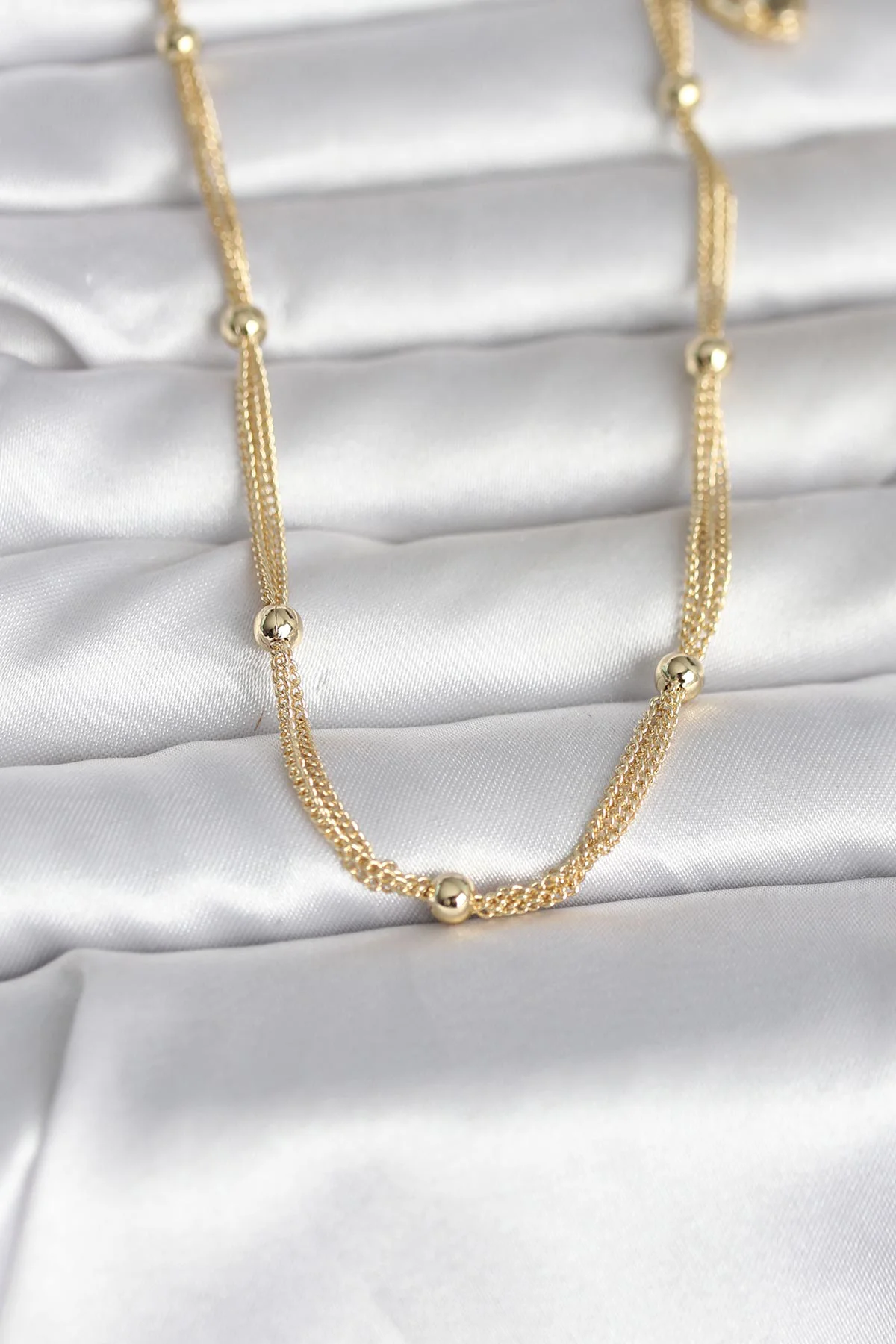 Northcity CM Topçuk Model 60 cm Kadın Kolye - 14K Gold Kaplama ve Şık Detay
