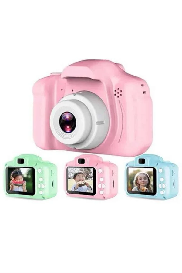 Çocuklar İçin Mini Fotoğraf Makinesi - 1080p HD Video Çeker ve Çok Renkli