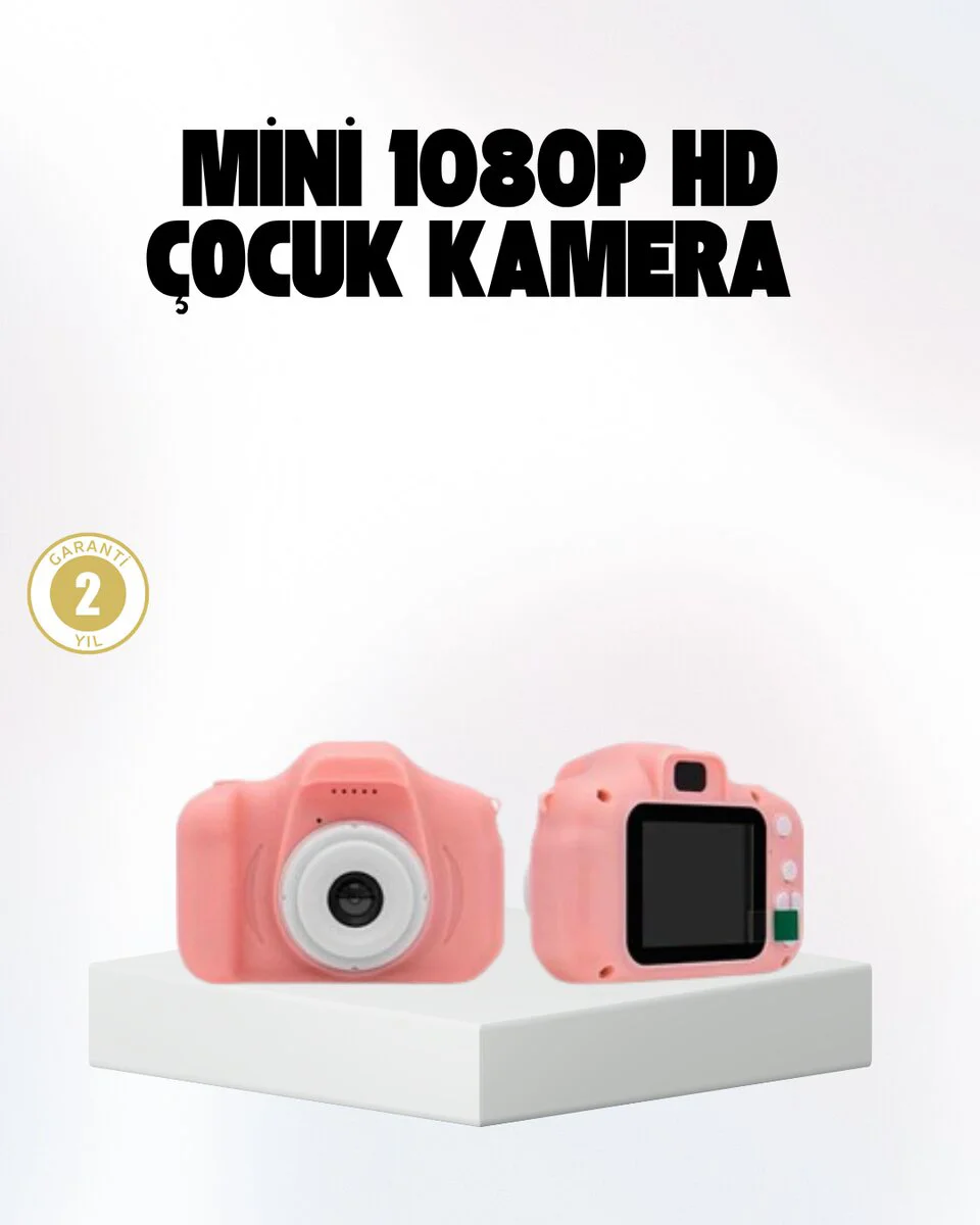 Çocuklar İçin Mini Fotoğraf Makinesi 8MP 1080P Video ve Darbeye Dayanıklı - Eğlenceli Hediye