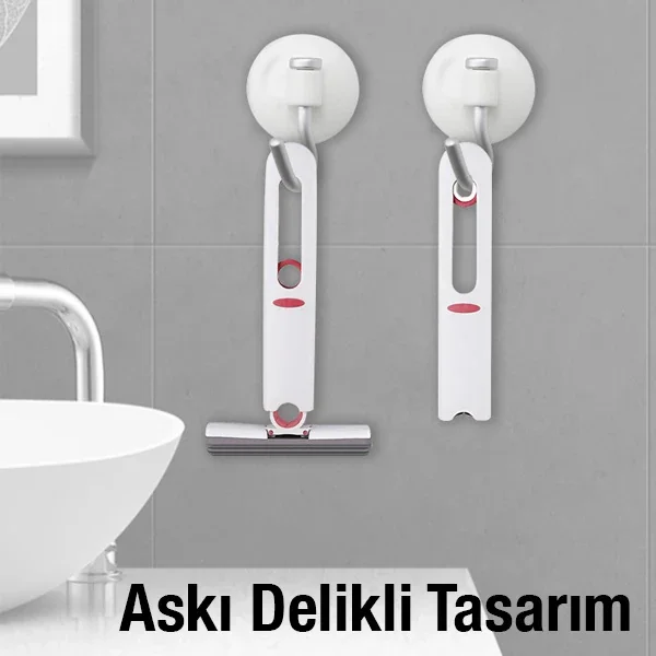 Çok Amaçlı Mini Mop | Tezgah Üstü Paspas + 2 Yedek Uçlu Zemin Temizlik Seti