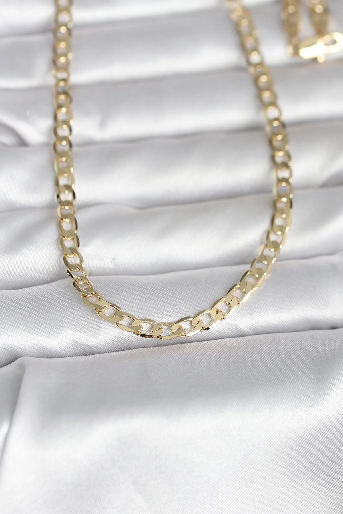 Northcity Çok Satan 60 cm Kalın Zincir Kolye - 14K Gold Kaplama