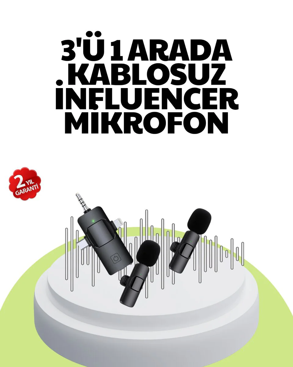Northcity Çok Yönlü Mikrofon - Net Ses, Uzun Pil Ömrü, Kablosuz v