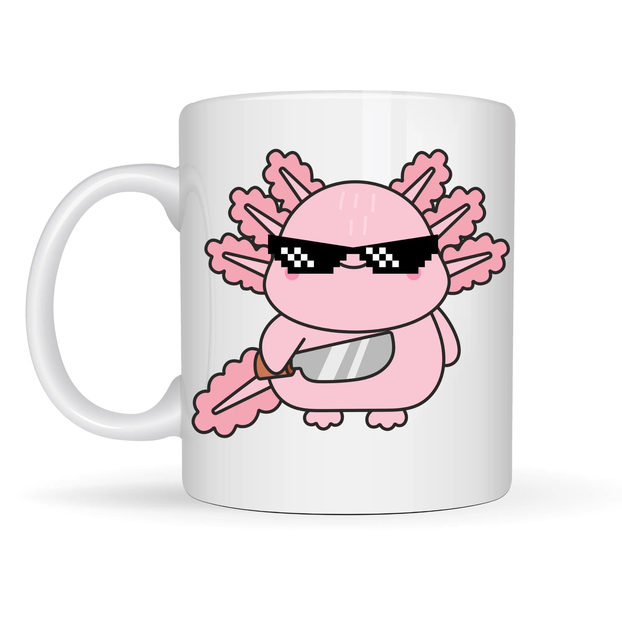 Northcity Cool Axolotl Tasarımlı Porselen Kupa MODEL 83 - Eğlence