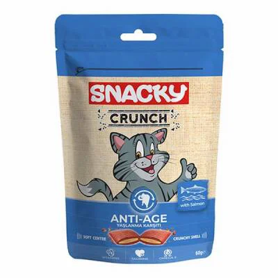 Northcity Crunch Anti-Age Yaşlanma Karşıtı Somonlu Kedi Ödülü 60 Gr - Sağlıklı Yaşlanma Dönemi İçin