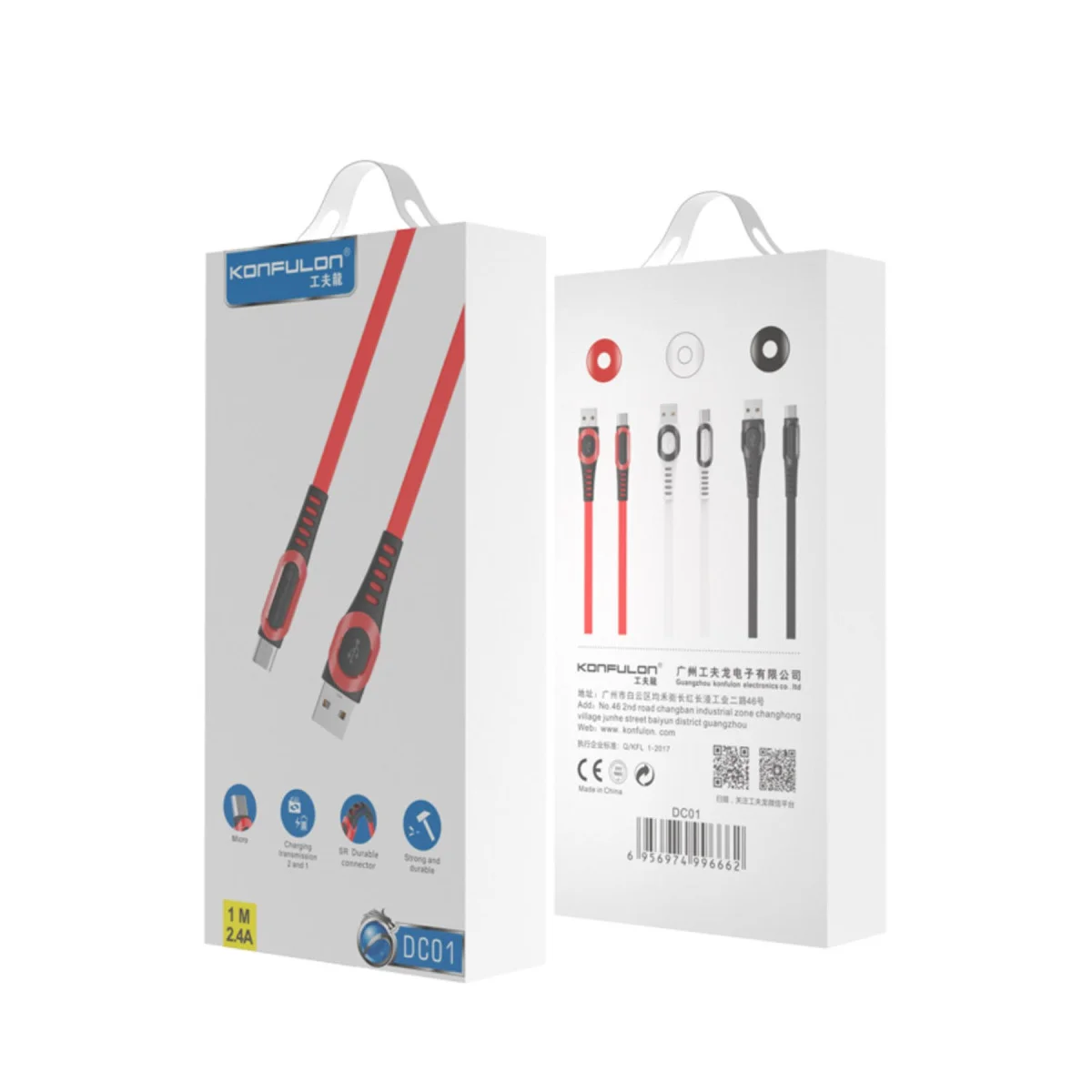 Northcity DC01 Süper Hızlı Micro USB Kablo 1M 2.4A - Siyah