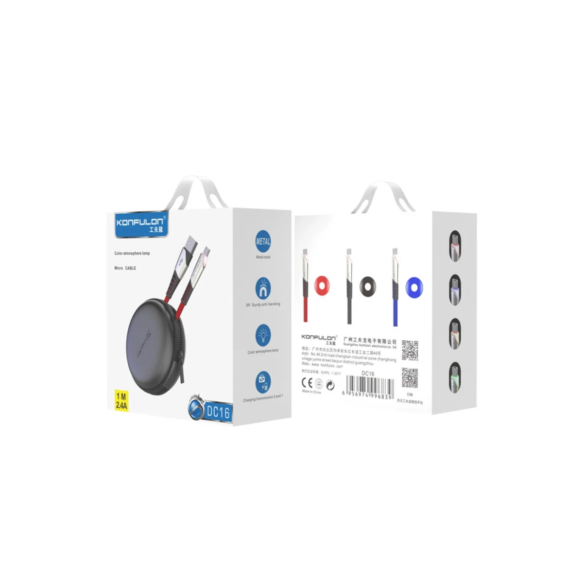 Northcity DC16 Mikro USB Kablo 1M 2.4A - Dayanıklı Siyah Şarj Kırlangıcı