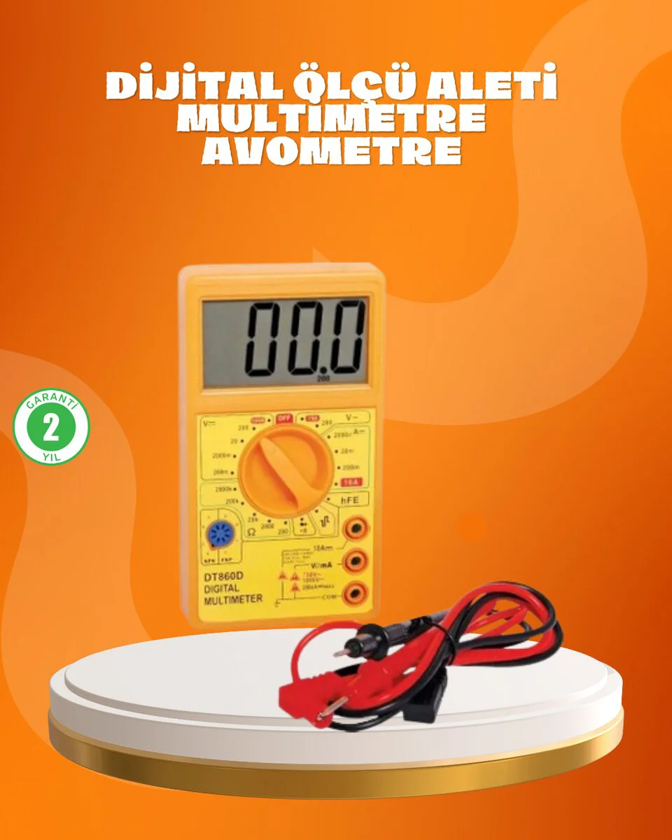 Dijital Ölçü Aleti - LCD Ekranlı Multimetre Ev ve Atölye Kullanımı