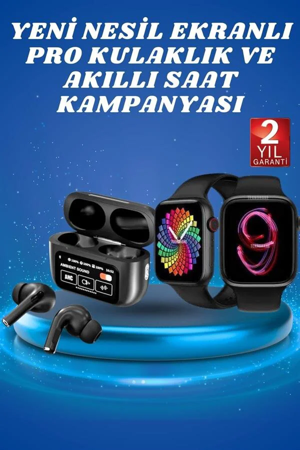 Northcity Dokunmatik Ekranlı Bluetooth Kulaklık ve Akıllı Saat T7
