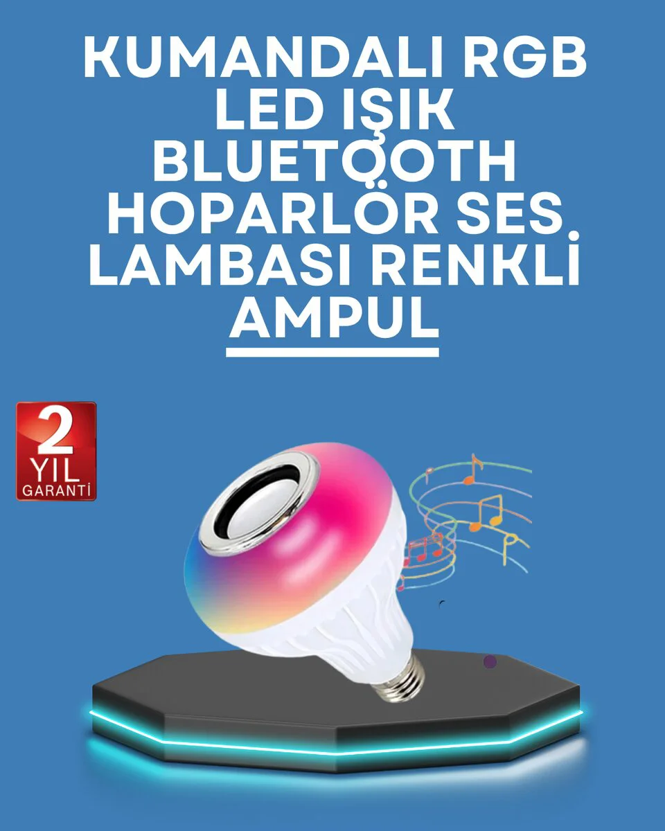 Northcity E27 Duy Tipi LED Ampul – 12W Bluetooth Hoparlörlü RGB I