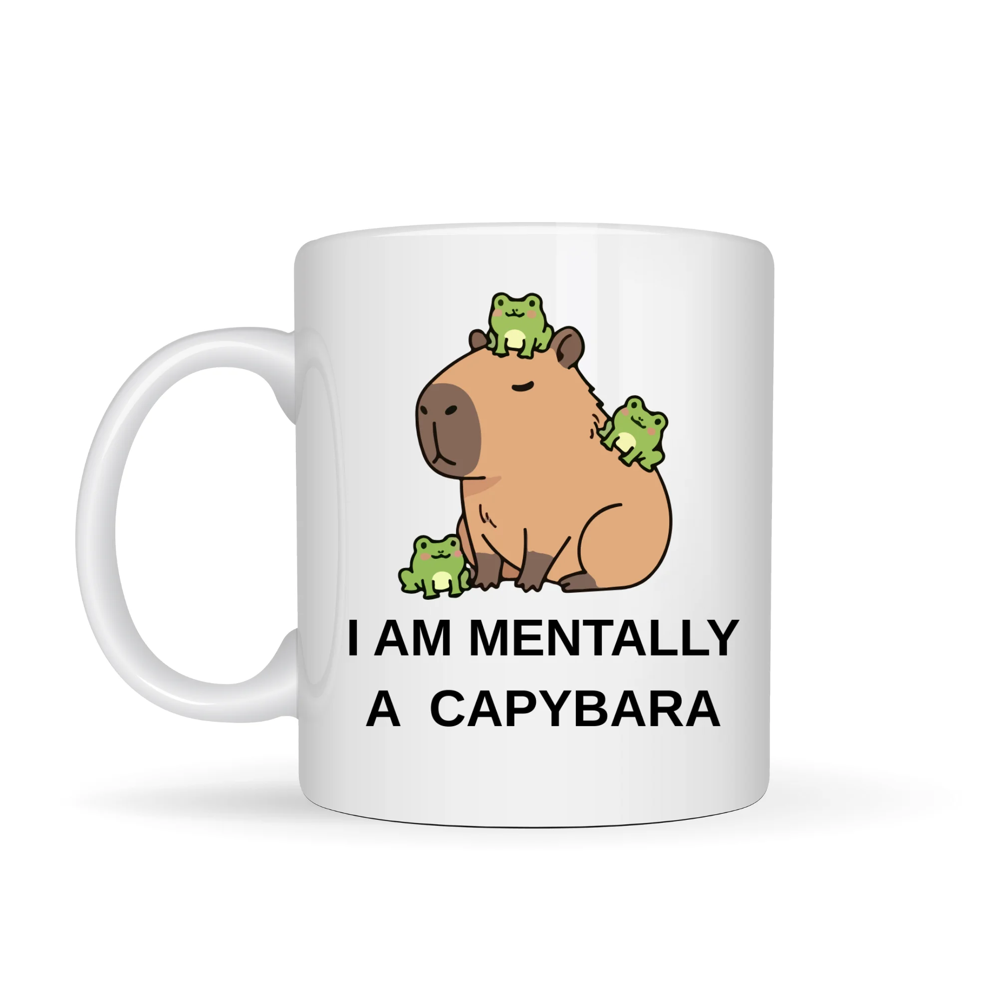 Eğlenceli Kapibara Tasarımı Seramik Kahve Kupası - I Am Mentally A Capybara Model 214 Fiyatı, Yorumları ve Özellikleri