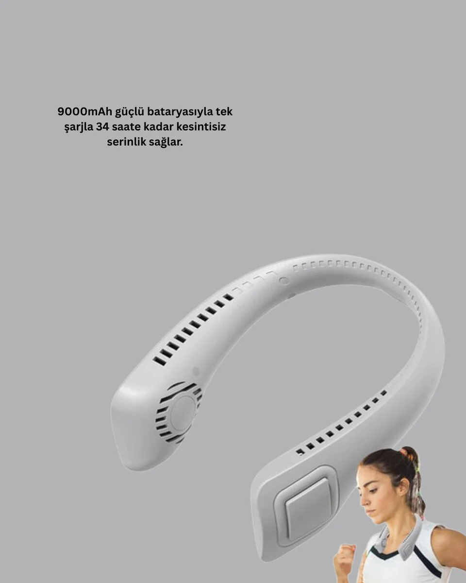 Eller Serbest Şarjlı Taşınabilir Soğutucu Fan - Bıçaksız Tasarım ve Güvenli Soğutma