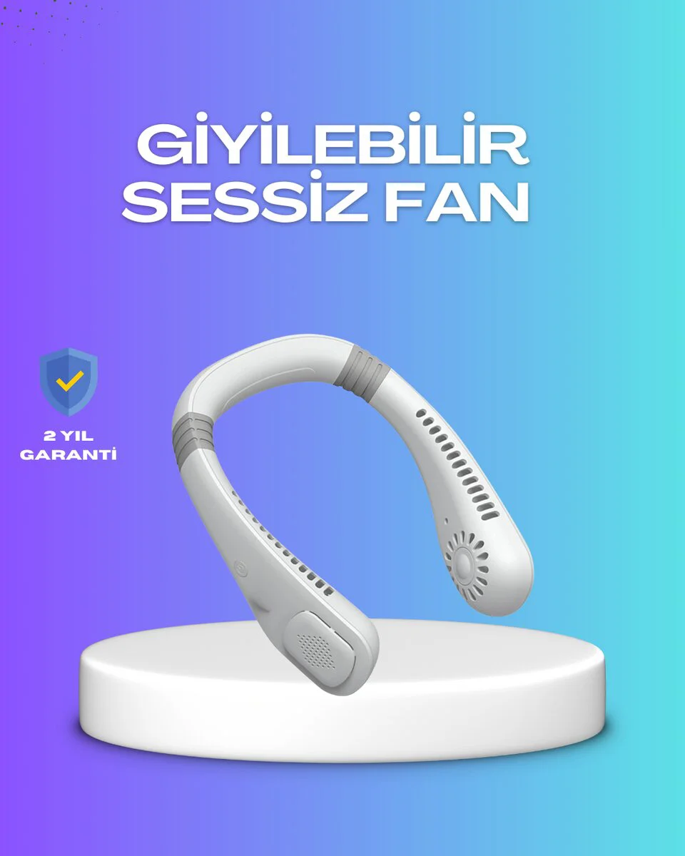 Eller Serbest Şarjlı Taşınabilir Soğutucu Fan - Bıçaksız Tasarım ve Güvenli Soğutma