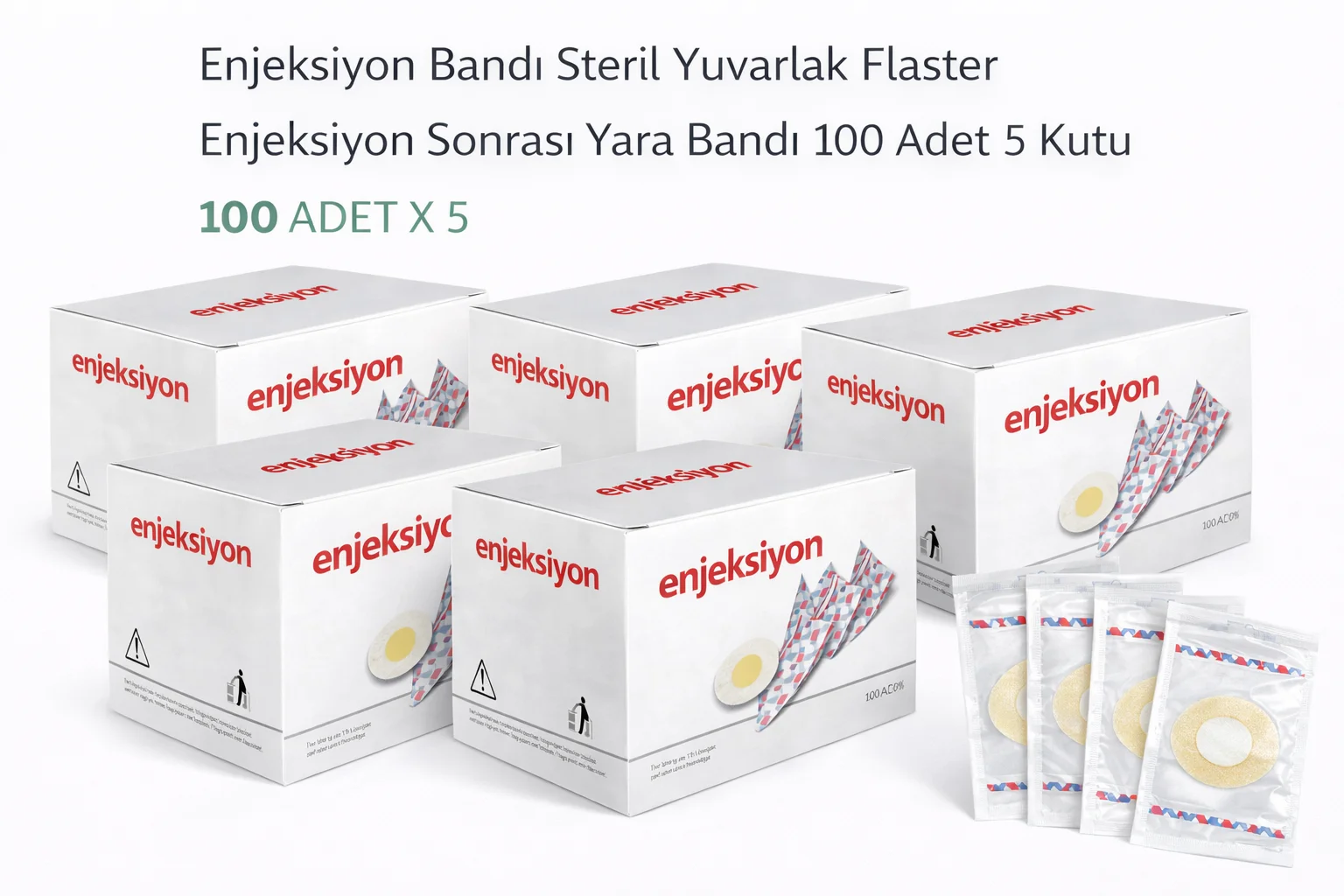 Northcity Enjeksiyon Bandı - Steril Yuvarlak Kan Emici Yara Bandı