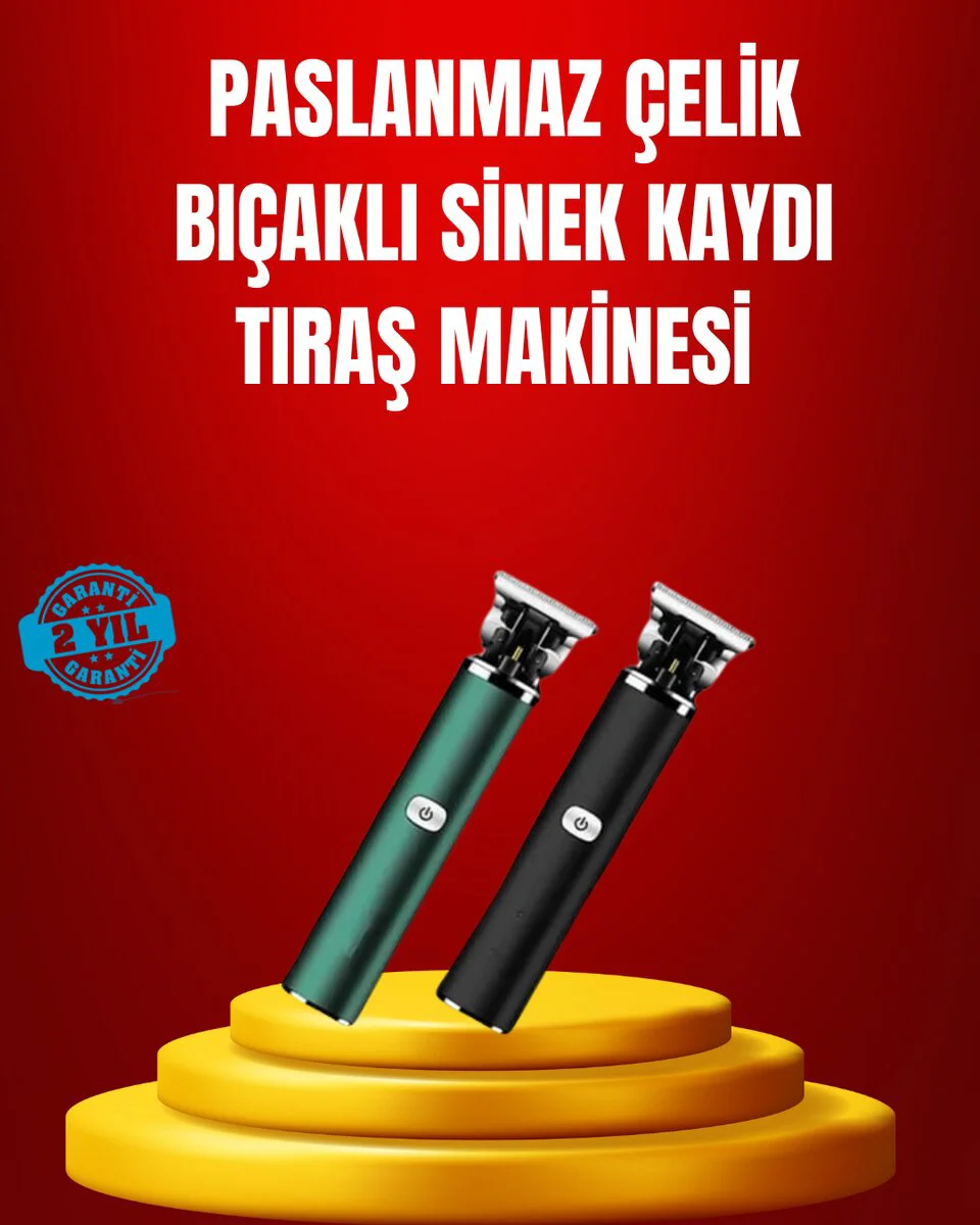 Ergonomik Metal Gövdeli Saç Kesme Makinesi - Dayanıklı ve Su Geçirmez