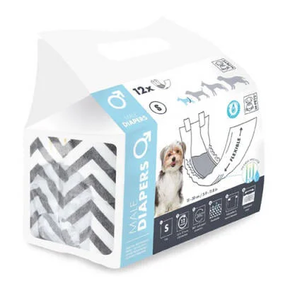 Northcity Erkek Köpekler İçin Külot Bez Small 12'li Paket | 17,5x