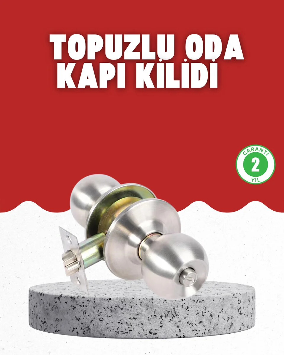 Northcity Estetik Güvenli Topuzlu Kapı Kilidi - Modern Çelik Güve