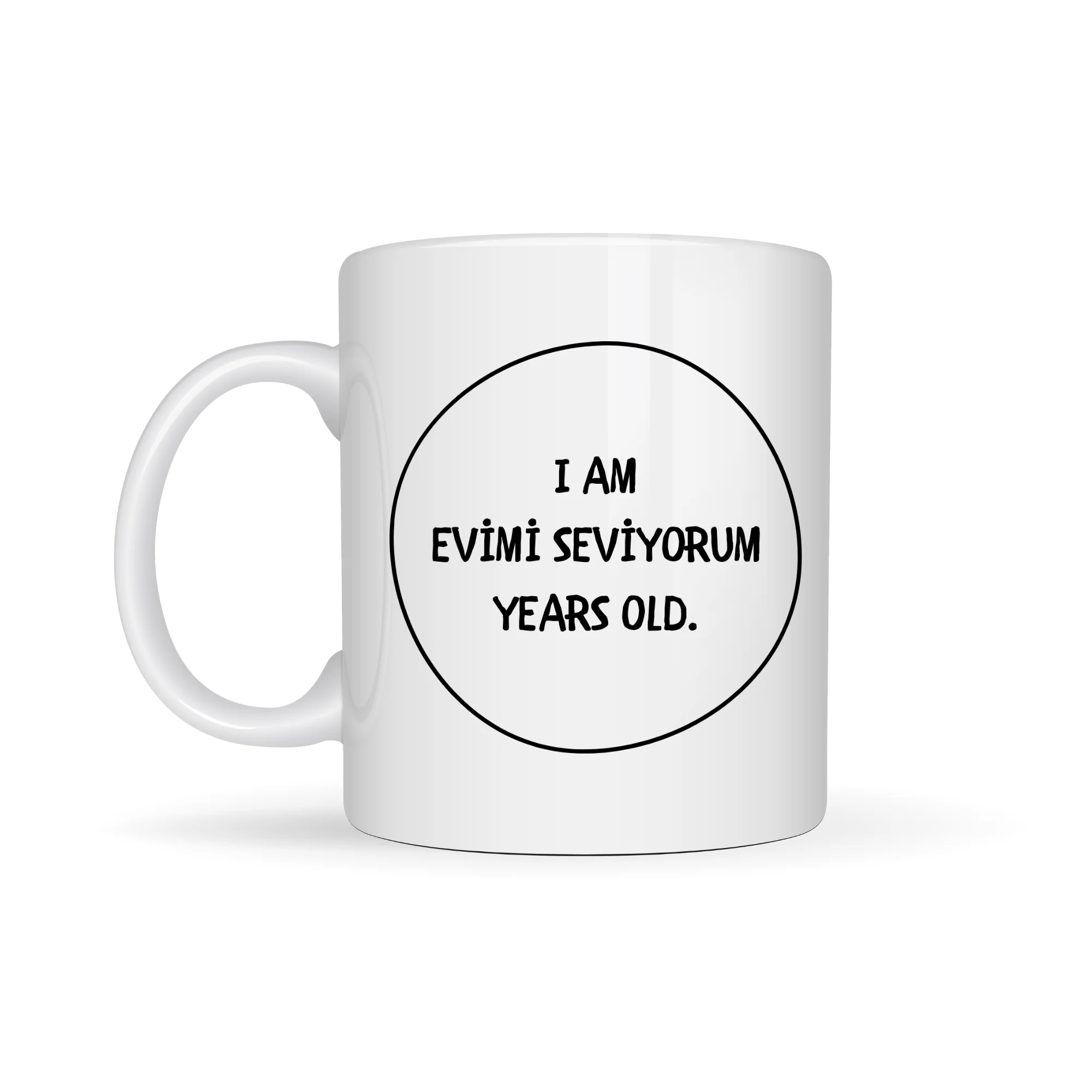 Northcity Evimi Seviyorum Yazılı Minimal Seramik Kahve Kupası Mod