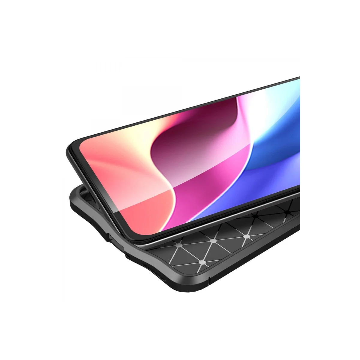 Northcity F3 Kılıf Auto Focus Kapak - Siyah Premium Silikon Kılıf ve Deri Dokulu Koruma