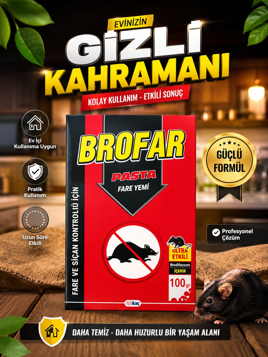 Northcity Fare ve Sıçan Kontrol Pasta 100gr Güçlü Formül - Pratik ve Kontrollü Çözüm