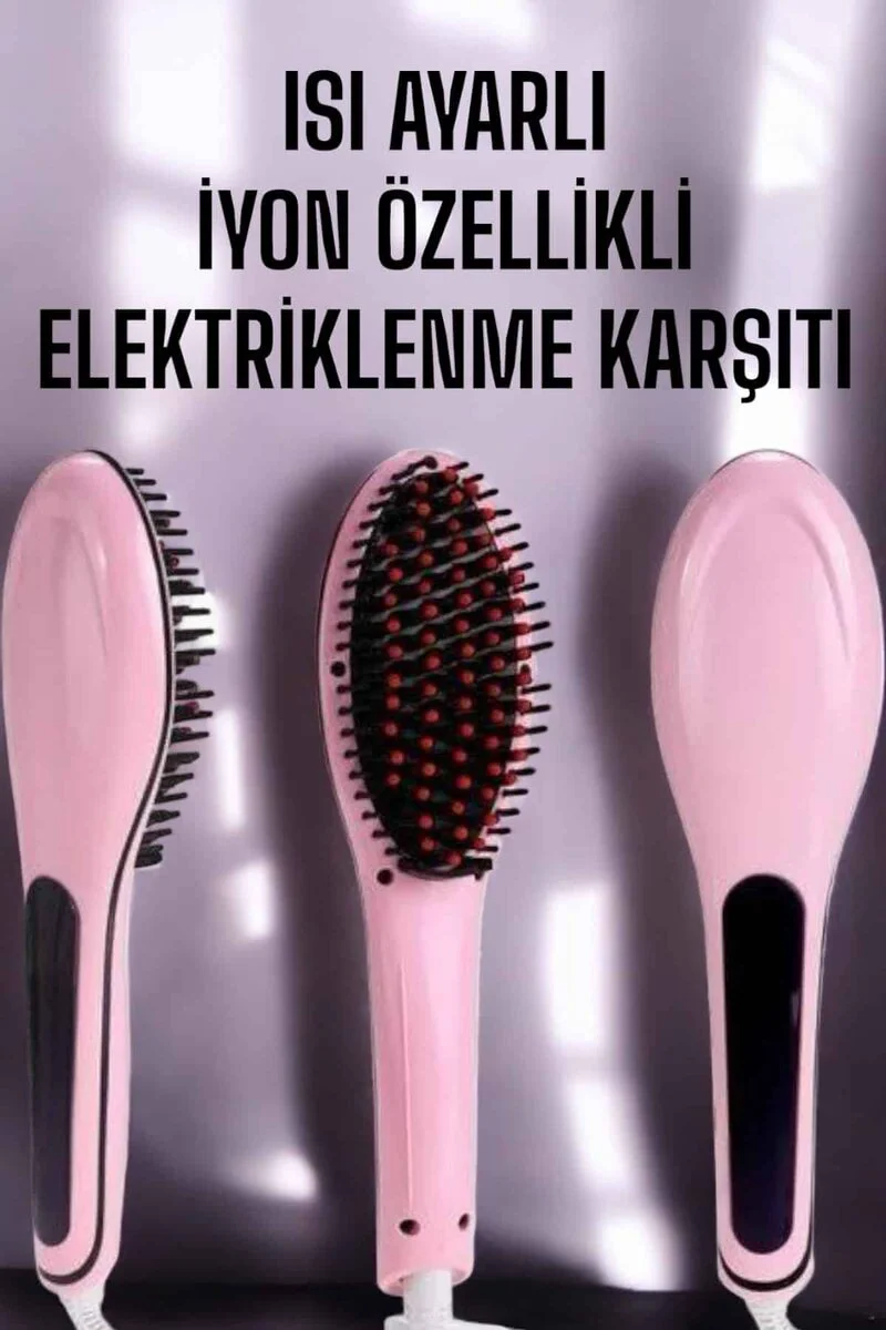 Northcity Fön Tarağı Saç Düzleştirici Sıkı Dişli Isı Ayarlı Elekt