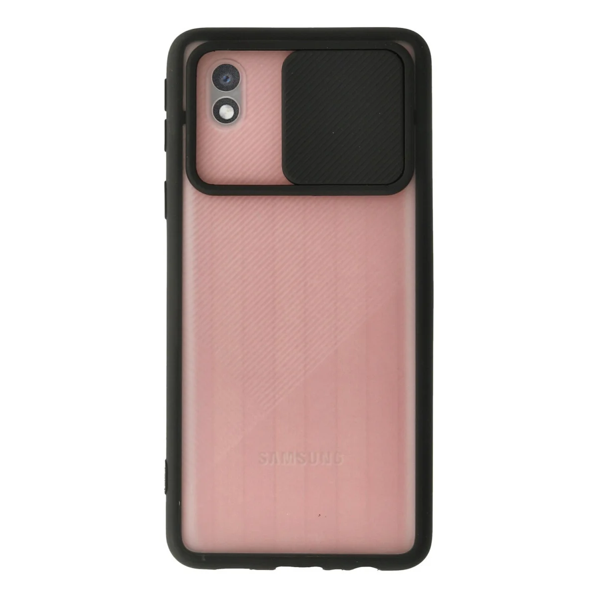 Northcity Galaxy A01 Core Kılıf - Palm Buzlu Kamera Sürgülü Silikon - Siyah
