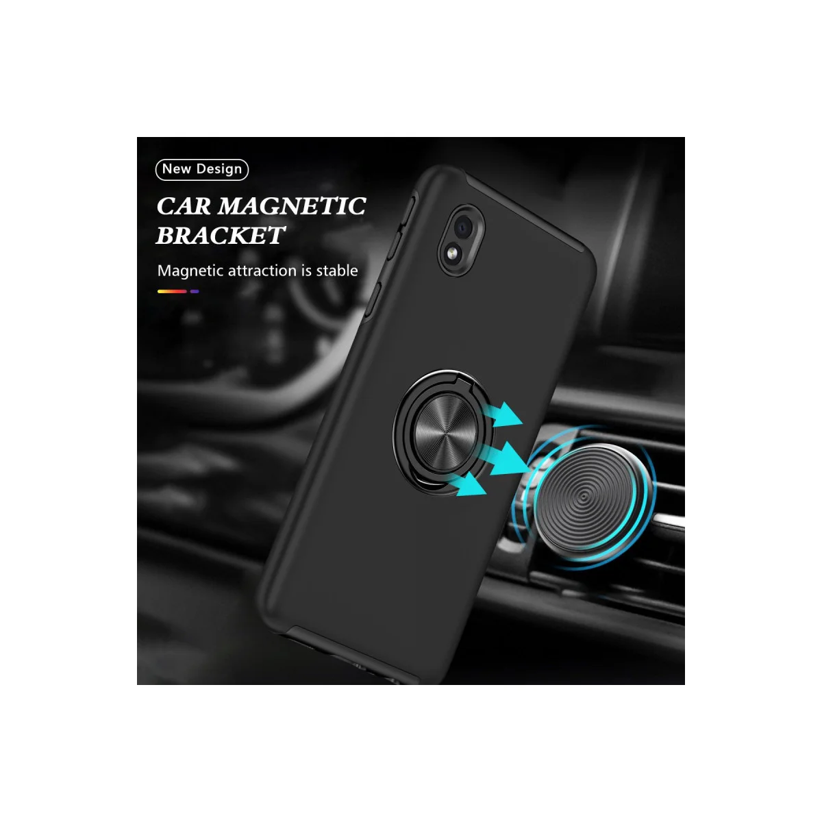 Northcity Galaxy A01 Core Kılıf - Siyah Ultra Korumalı Elit Kılıf (Mıknatıslı & 360° Dönüşlü)