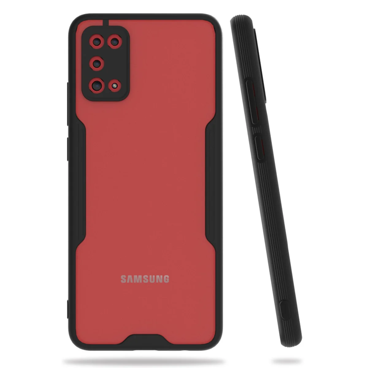 Northcity Galaxy A02S Kılıf Platin Silikon - Siyah, TPU & Fiber Karışımı, Şık ve Anti-Slip Koruma