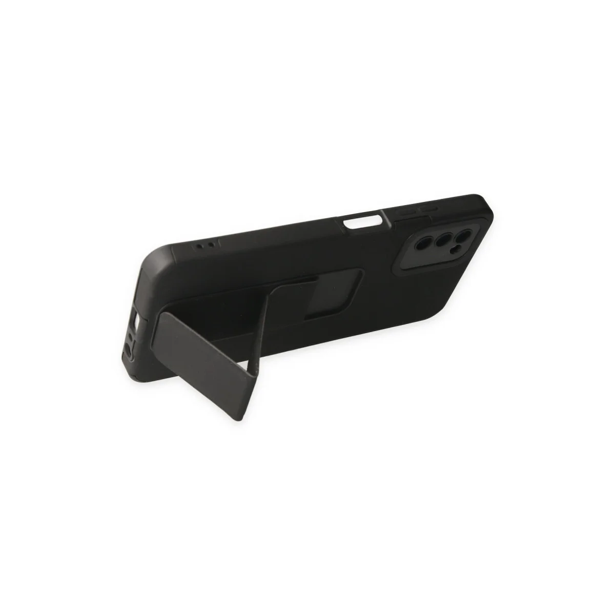 Northcity Galaxy A03S Mega Standlı Silikon Kılıf - Siyah