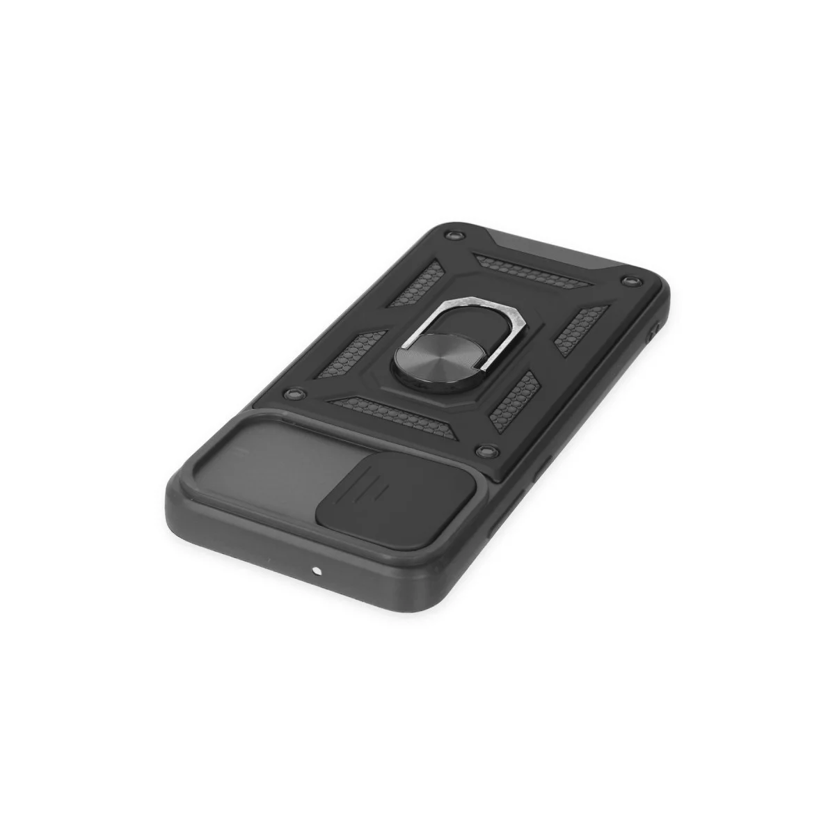 Northcity Galaxy A03 Kılıf Pars Lens Yüzüklü Silikon - Mat, Leke Tutmayan ve Metal Standlı