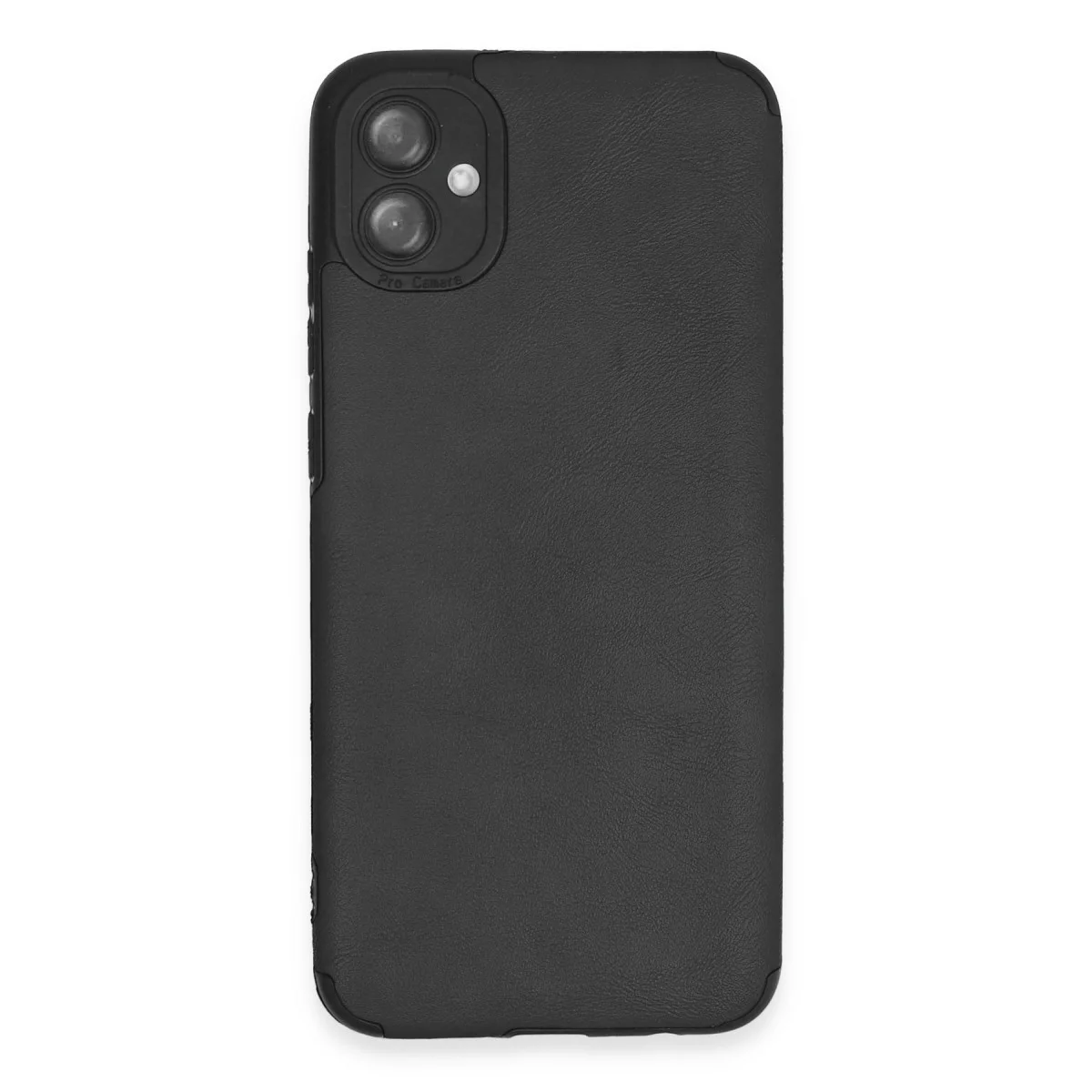 Northcity Galaxy A04E Deri Silikon Kılıf - Siyah, Darbe Dayanıklı ve Tam Koruma