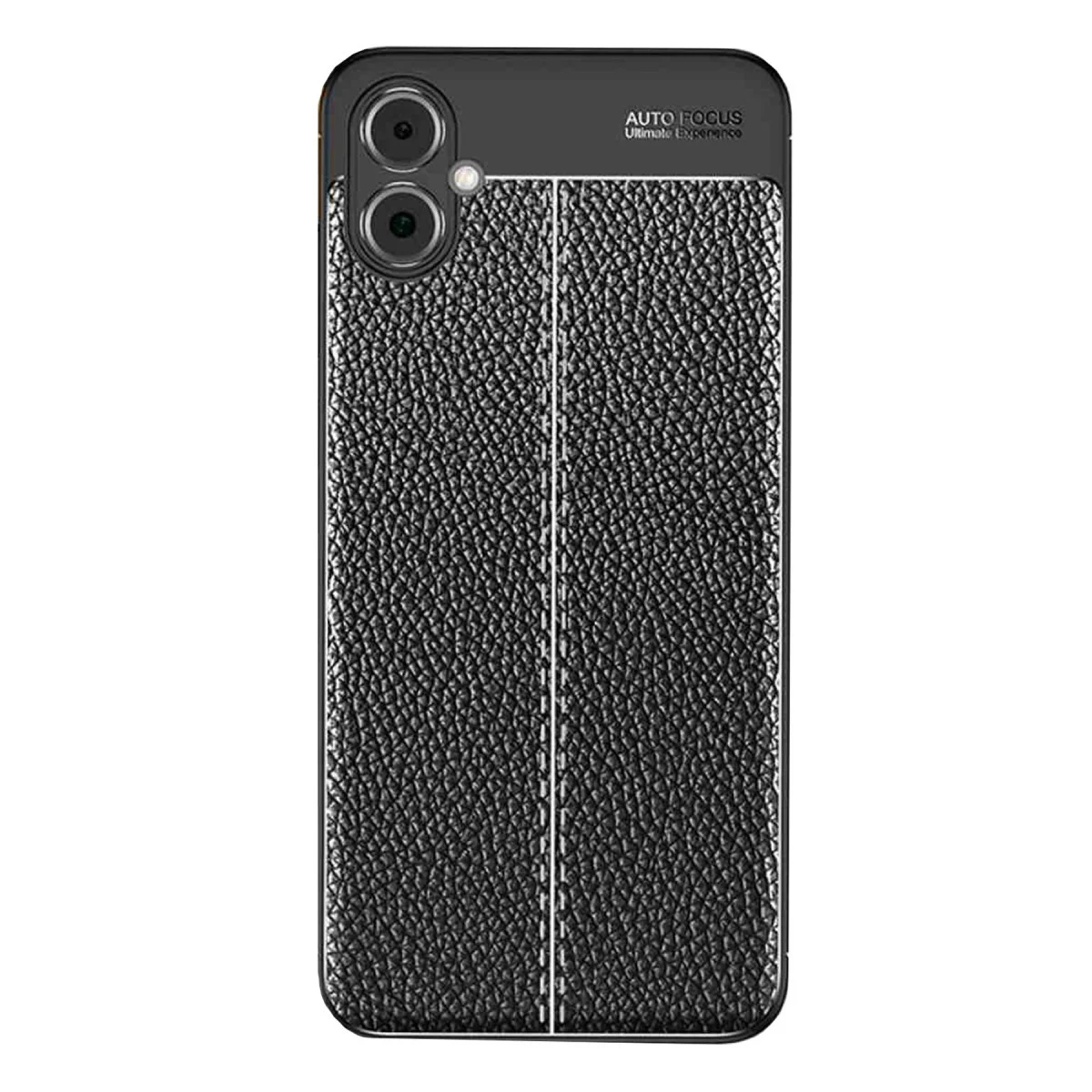 Northcity Galaxy A05 Auto Focus Kılıf - Siyah Deri Dokulu TPU Silikon