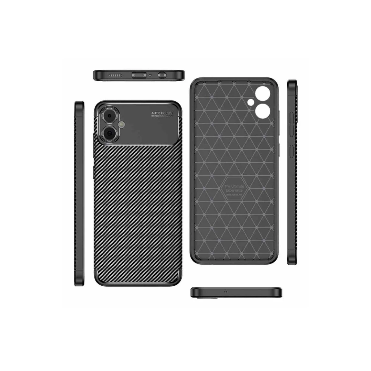 Northcity Galaxy A05 Kılıf Auto Focus Karbon Kapak - Siyah, Pürüzsüz ve Dayanıklı