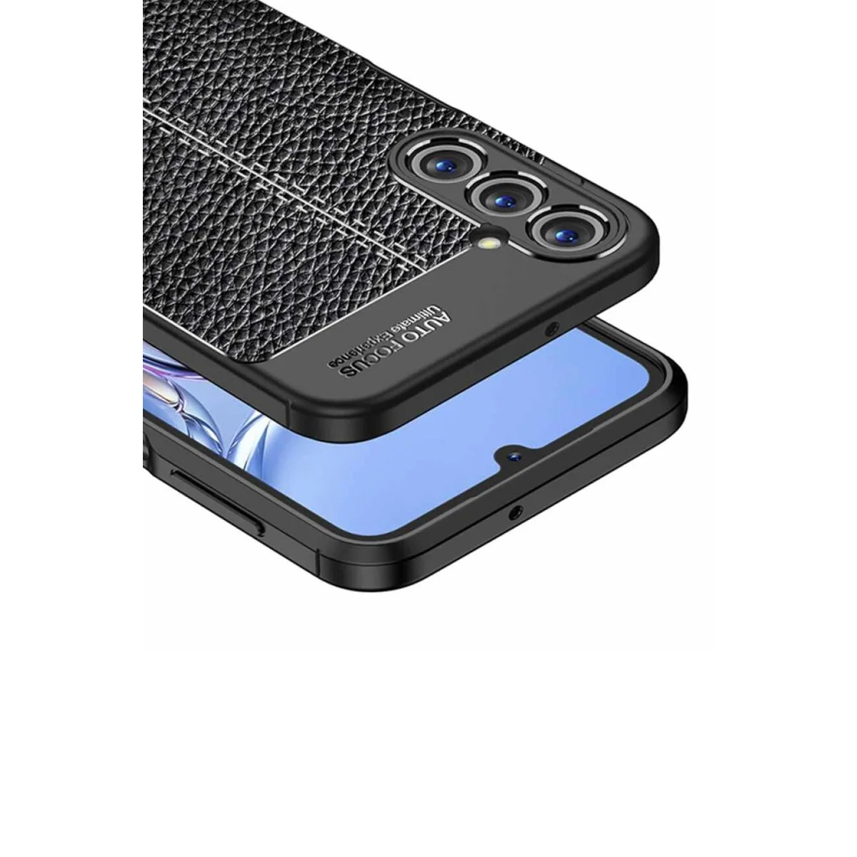 Northcity Galaxy A05S Deri Dokulu Auto Focus Kılıf - Siyah