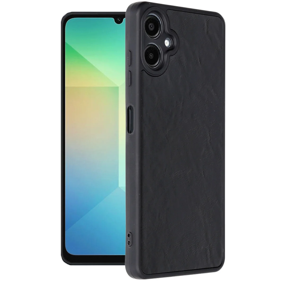 Northcity Galaxy A06 Aras Deri Kapak Siyah - Premium TPU Kılıf ve 360° Tam Koruma