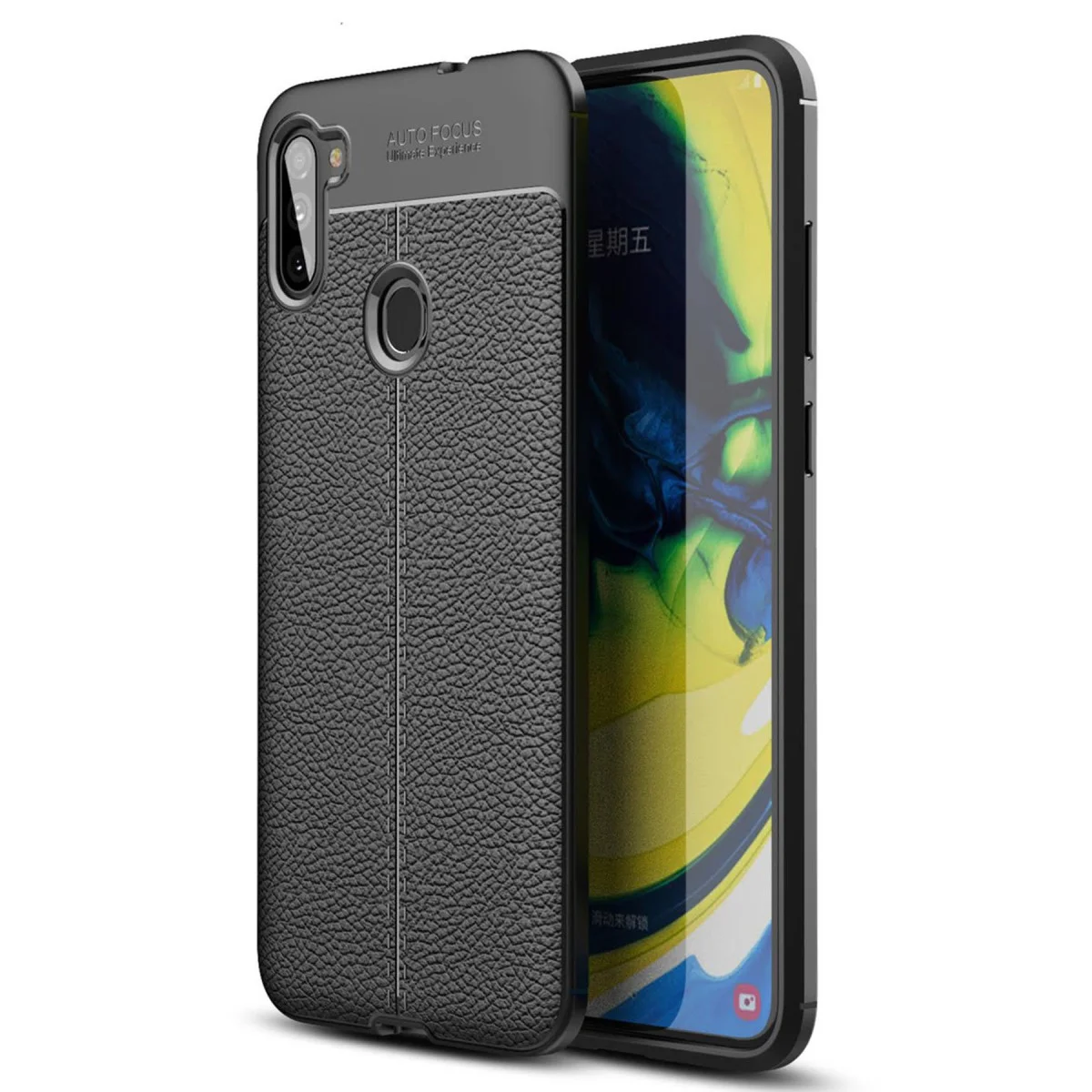 Northcity Galaxy A11 Kılıf Auto Focus Kapak - Siyah - Güçlü Darbe Koruması ve Premium Deri Dokusu