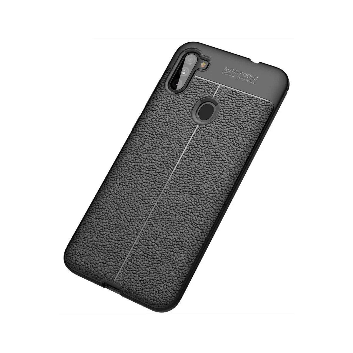 Northcity Galaxy A11 Kılıf Auto Focus Kapak - Siyah - Güçlü Darbe Koruması ve Premium Deri Dokusu