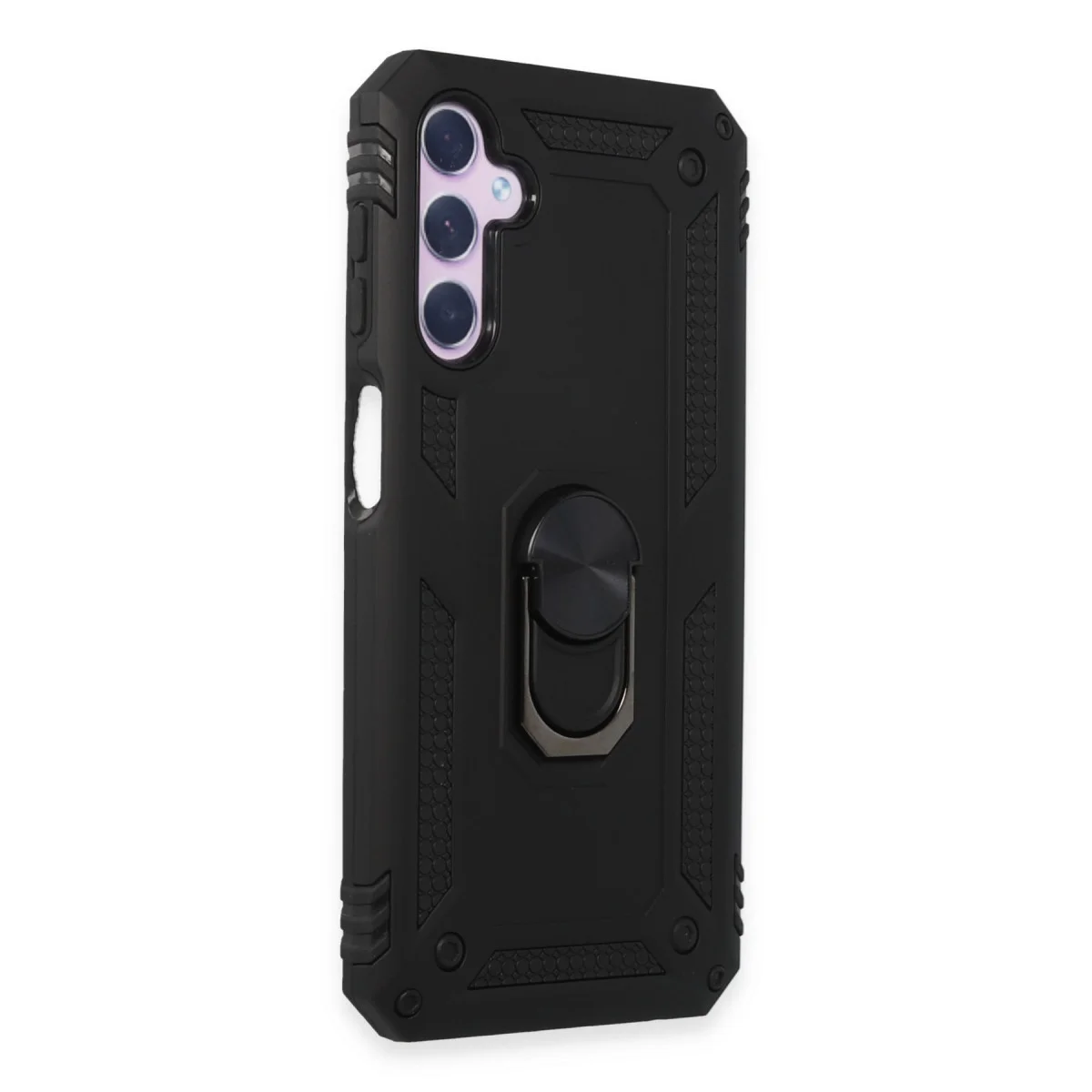 Northcity Galaxy A14 4G Kılıf Sofya Yüzüklü Silikon Kapak - Siyah