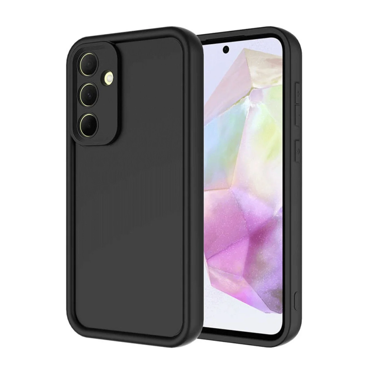 Northcity Galaxy A16 5G Silikon Kılıf Viera - Siyah, Parmak İzi Önleyici ve Maksimum Koruma