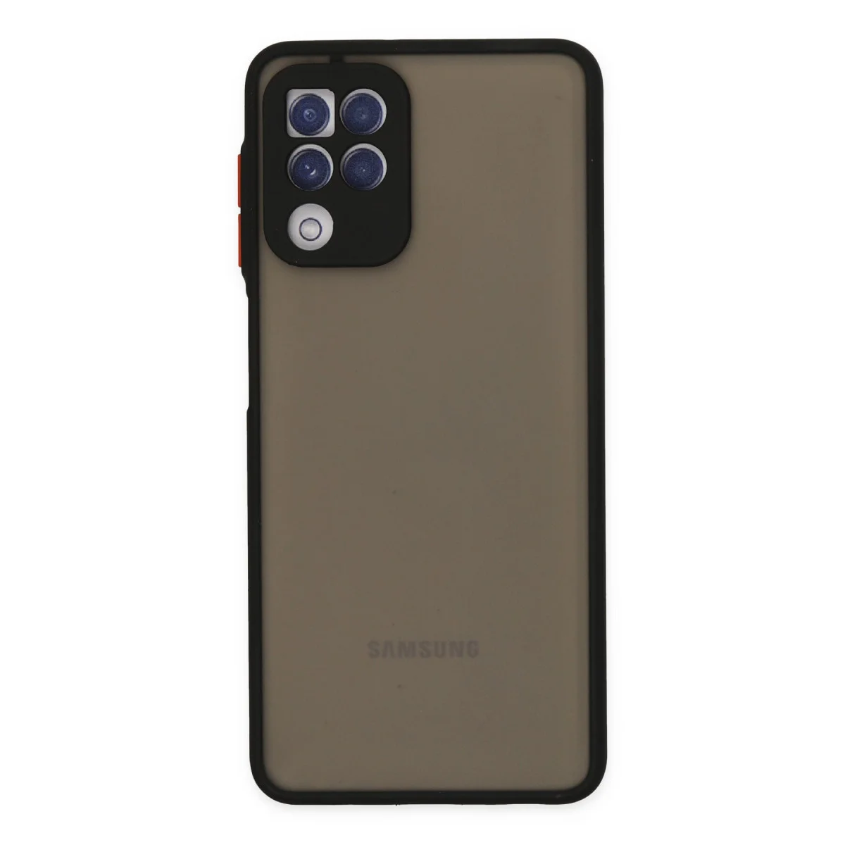 Northcity Galaxy A22 Montreal Silikon Kılıf - Siyah Kamera Korumalı