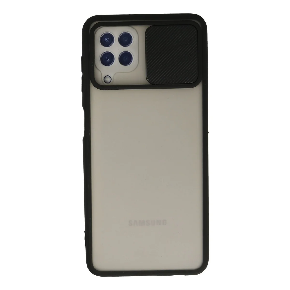 Northcity Galaxy A22 Kılıf Palm Buzlu Kamera Sürgülü Silikon - Siyah