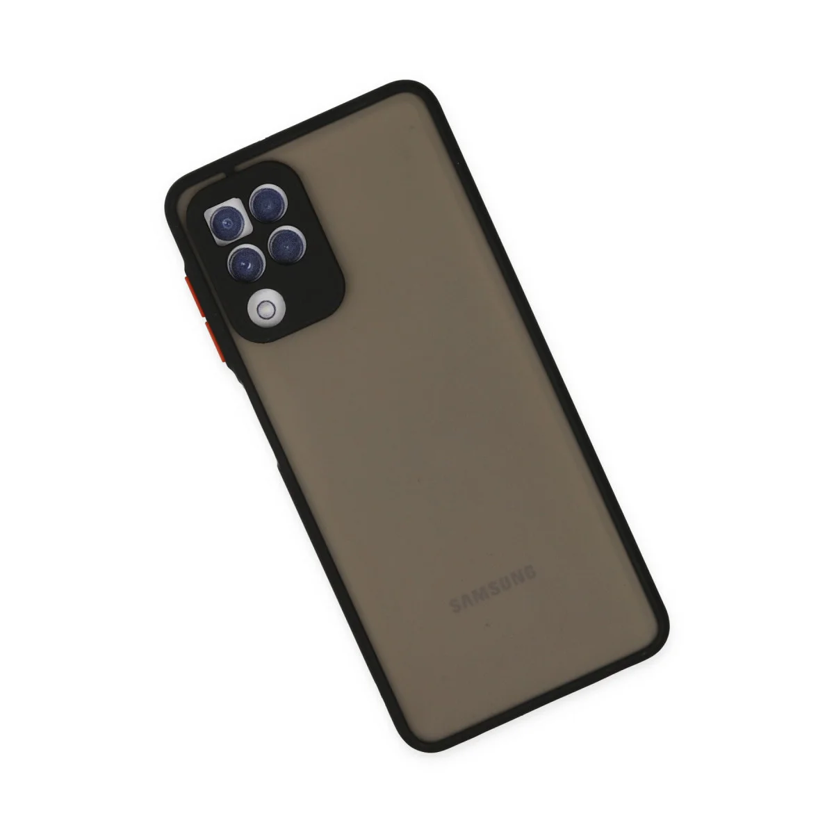 Northcity Galaxy A22 Montreal Silikon Kılıf - Siyah Kamera Korumalı