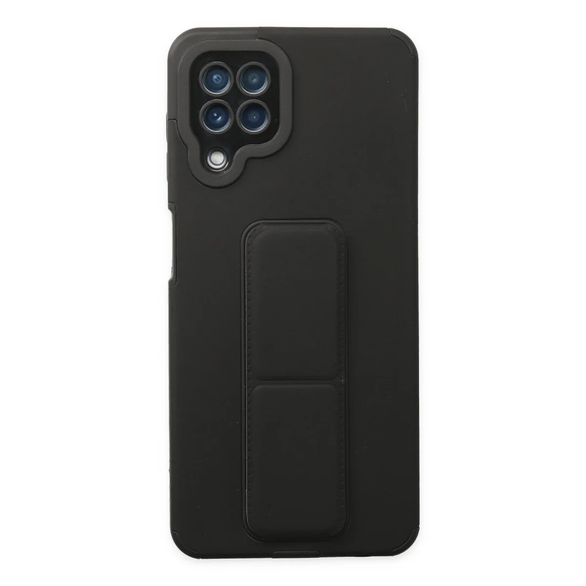 Northcity Galaxy A22 Mega Standlı Silikon Kılıf - Siyah