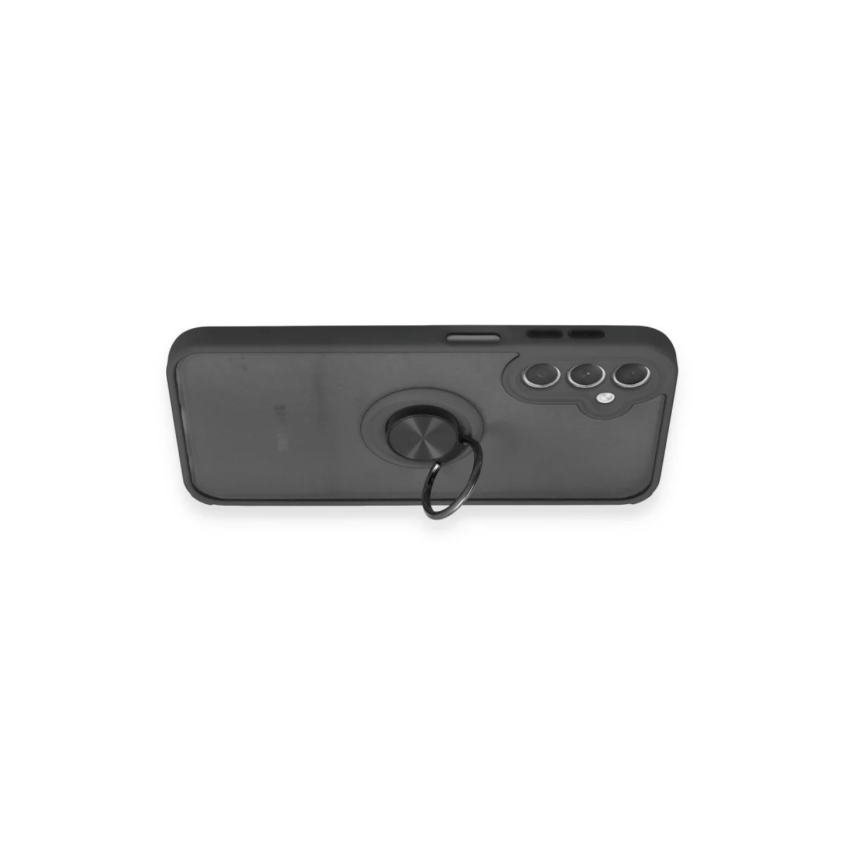 Northcity Galaxy A24 4G Kılıf Montreal Yüzüklü Silikon Kapak - Siyah