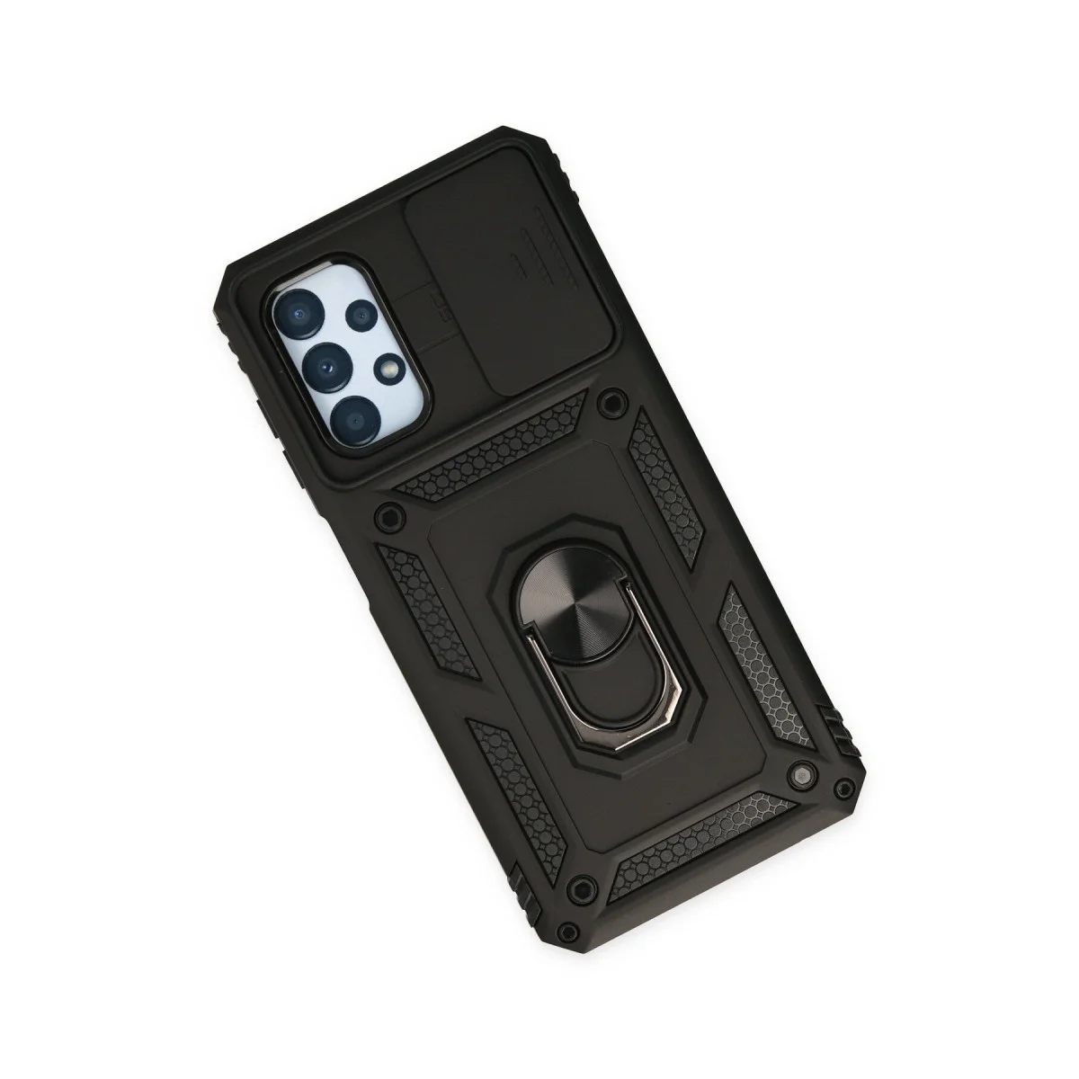 Northcity Galaxy A33 5G Kılıf - Pars Lens Kapağılı Silikon Kılıf Siyah